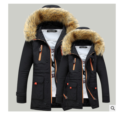 Abrigo Parka de Invierno para Hombre con Forro de Terciopelo y Cuello de Pelo Ancho - Image 4