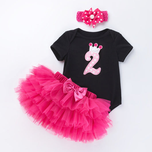 Mono Corto de Algodón Estampado Rosa Rojo para Bebé