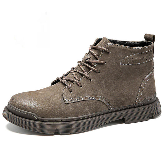 Botas Martín de Cuero con Forro Cálido - Estilo Retro Versátil para Hombre - Image 5