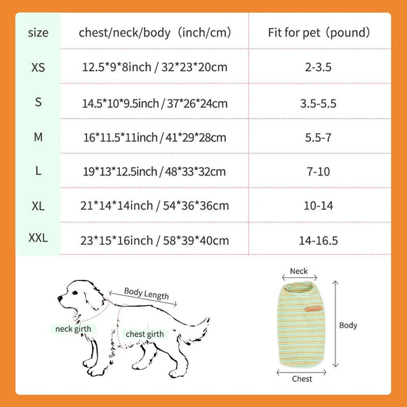 Playera Refrescante para Perros Pequeños - Outfit Primavera Verano Chihuahua Yorkshire
