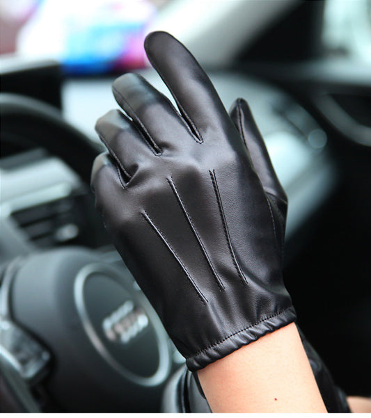 Guantes de Cuero PU para Hombre WARMEN