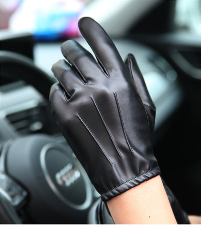 Guantes de Cuero PU para Hombre WARMEN