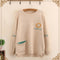 Suéter Suelto Cuello Redondo para Otoño e Invierno