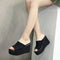 Women's Comfortable Suede High-Heel Wedge Slippers