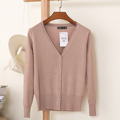 Cardigan Largo Mujer Cuello V Manga Larga - Image 10