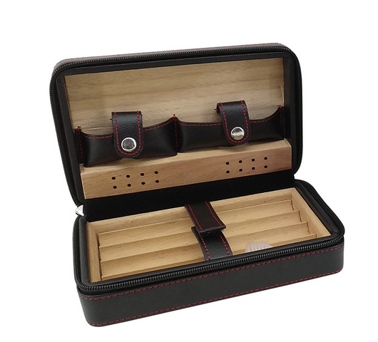 Humidificador de Viaje Premium en Cuero - Estuche Portátil para Puros - Image 3