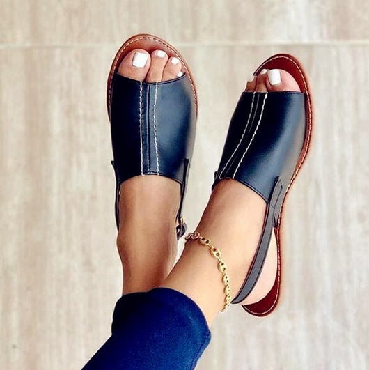 Sandalias y Pantuflas de PU para Mujer - Diseño Minimalista y Cómodo - Image 13
