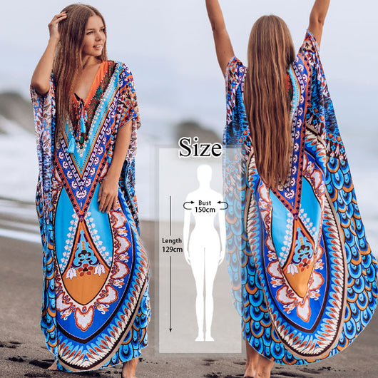 Bata de Playa Estampada Bikini con Protección Solar de Secado Rápido - Image 22