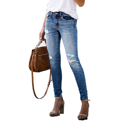 Pantalones Slim Rotos con Cintura Elástica - Image 4