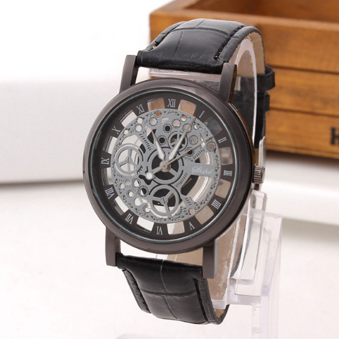Reloj de pulsera hueco elegante unisex - Diseño moderno sin mecanismo