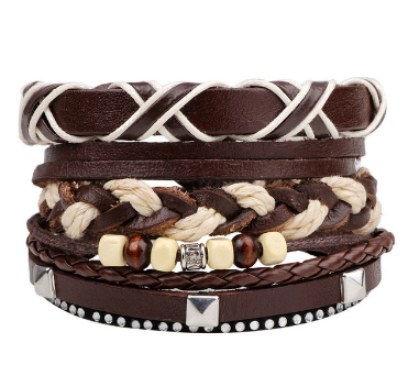 Pulseras de Cuero con Abalorios Artesanales - Image 23