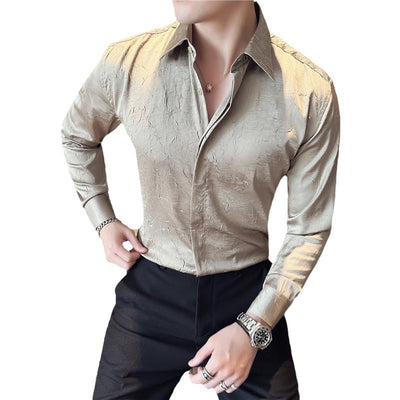 Camisa Larga Hombre Ice Silk Textura Premium - Transpirable y Fresca - Image 5