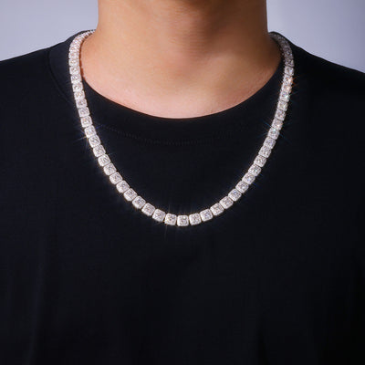 Cadena Cubana de Moissanita Personalizada con Diseño de Piedra Cuadrada - Image 10