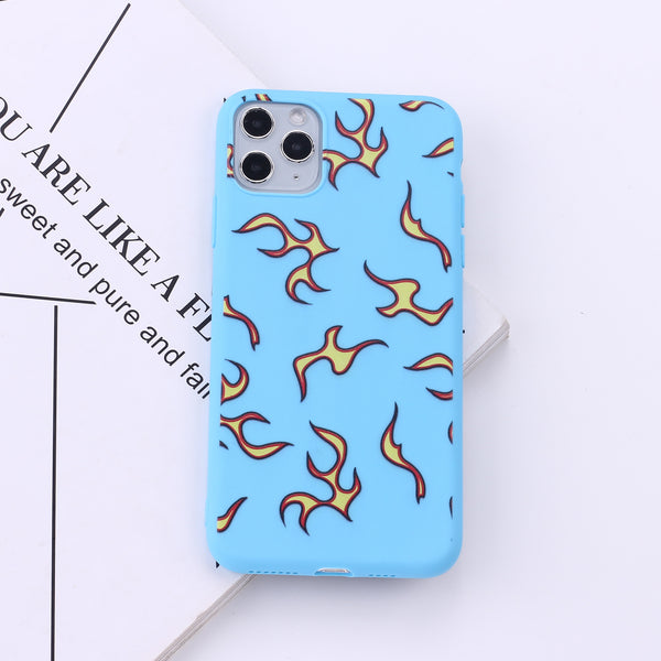 Funda Protectora Multicolor con Efecto Llama Compatible con Apple