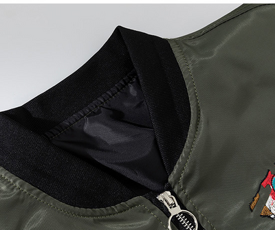 Chaqueta Bordada Hombre Otoño Invierno Suelta Tendencia - Image 21