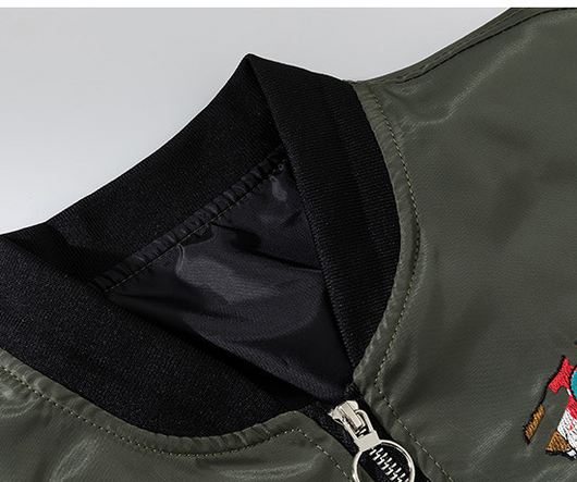 Chaqueta Bordada Hombre Otoño Invierno Suelta Tendencia - Image 21