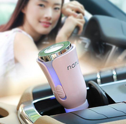 Difusor de Aroma para Auto con Cargador USB Dual y 5 Colores LED