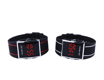 Reloj Digital LED Unisex Deportivo - Blanco y Negro con Fecha - Image 4