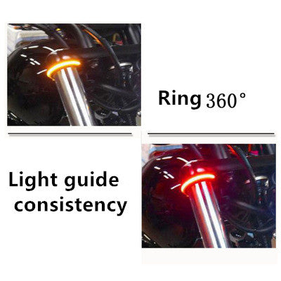 Anillos LED Direccionales para Horquilla de Motocicleta - Doble Color - Image 3