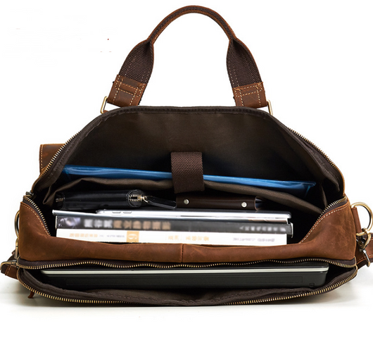 Maletín Ejecutivo de Cuero Genuino - Bolsa Retro para Laptop 15.6 Pulgadas - Image 3