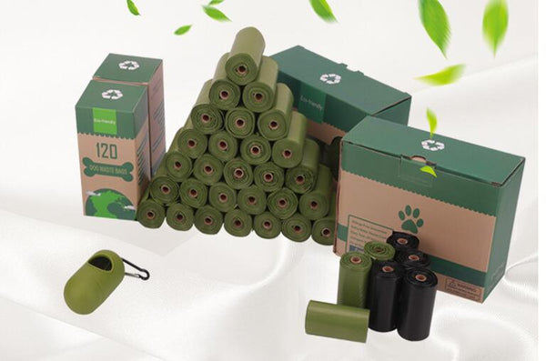 Bolsas Desechables para Heces de Mascotas - Rollo de 16 Rollos Pequeños