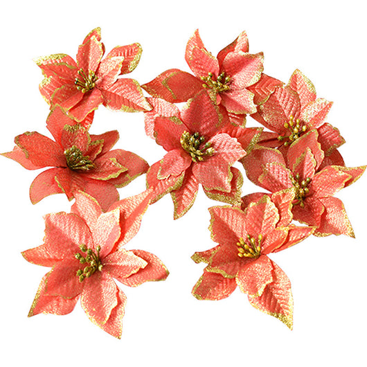 Flor Navideña Dorada de 13cm con Tres Capas - Image 17
