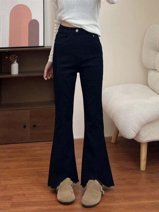 Jeans Plus Size para Mujer con Detalles de Corte y Borlas - Image 12