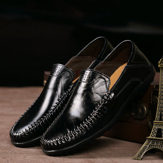 Zapatos Casuales de Cuero para Hombre Estilo Británico Ligeros y Versátiles - Image 5