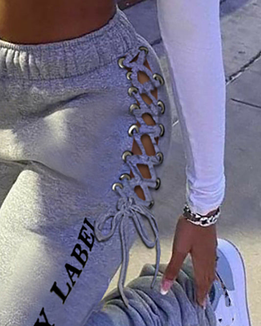 Pantalones de Cordones con Estampado y Textura - Diseño Europeo - Image 2