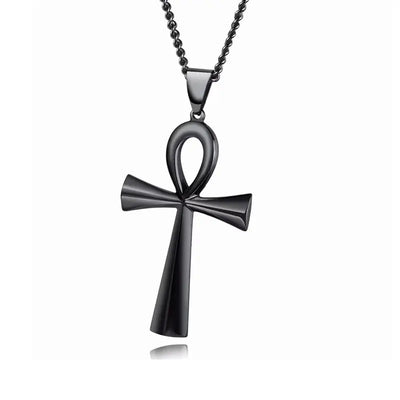 Collar Amuleto Cruz Egipcia Ankh para Hombre en Acero Inoxidable - Image 14