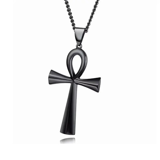 Collar Amuleto Cruz Egipcia Ankh para Hombre en Acero Inoxidable - Image 14