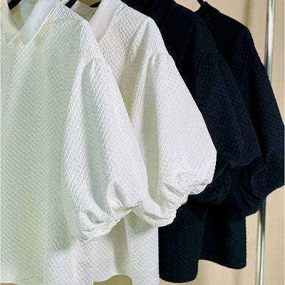 Camisa Suelta con Solapas Grandes para Mujer - Estilo Literary - Image 3