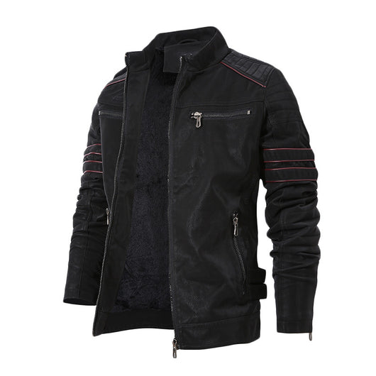 Chaqueta de Cuero y Polar para Hombre Otoño Invierno - Image 2