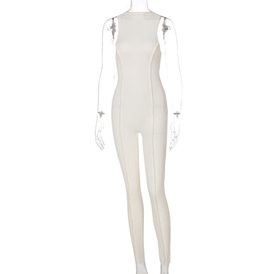 Mono Deportivo Slim Sin Mangas Color Puro - Image 10