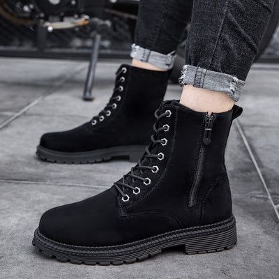 Botas Martin de Cuero para Hombre - Estilo Británico Otoñal - Image 3