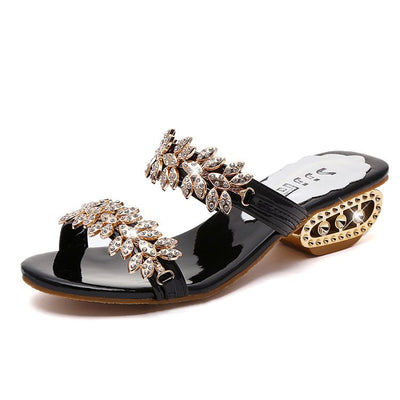 Sandalias de Tacón Medio con Strass Antideslizantes - Image 14