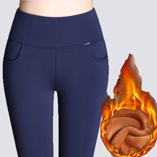 Leggings de Cintura Alta con Forro de Terciopelo