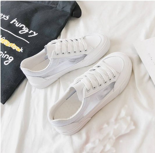 Zapatillas Blancas Casuales para Estudiantes
