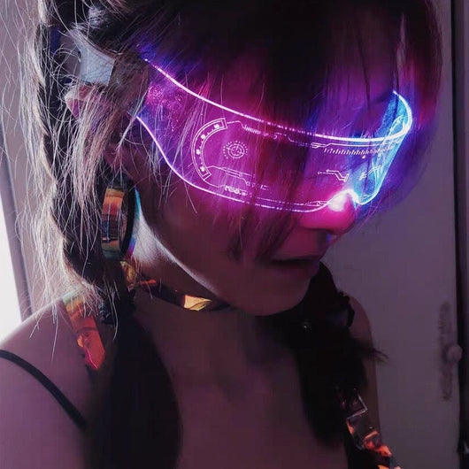 Gafas LED Luminosas con Efecto Tecnológico Futurista - Image 2