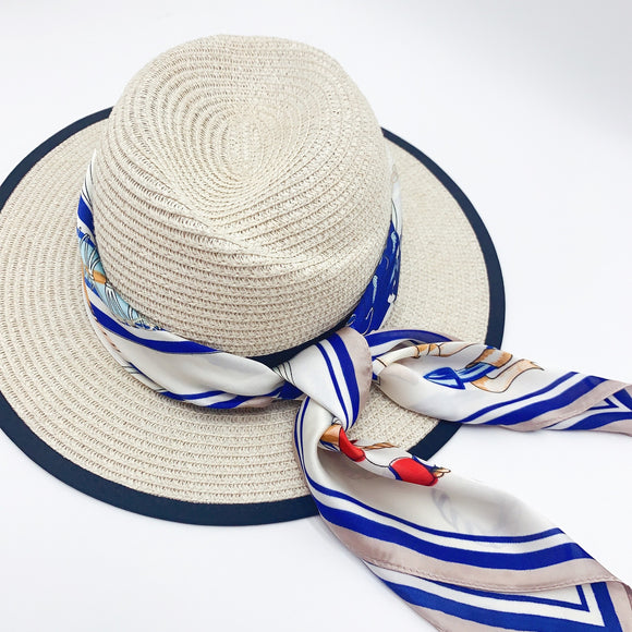 Pañuelo de Seda Estampado con Protección Solar