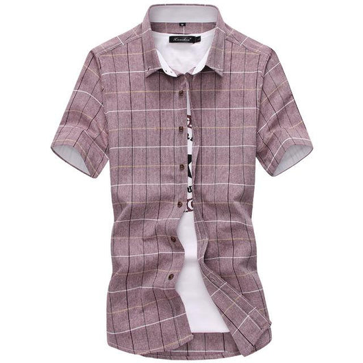 Camisas de Algodón para Hombre con Cuello Clásico y Manga Corta - Image 4