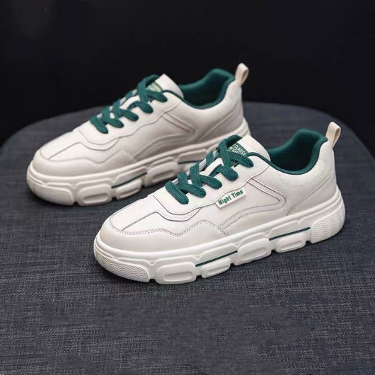 Zapatillas Blancas Casuales con Suela Gruesa y Malla Transpirable - Image 4
