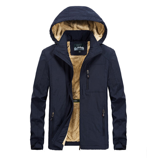 Chaqueta Acolchada con Capucha Térmica para Hombre Talla Grande