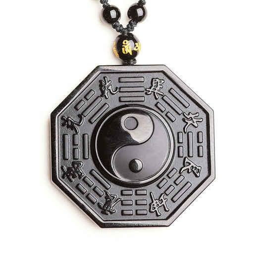 Collar Colgante Obsidiana Chismes