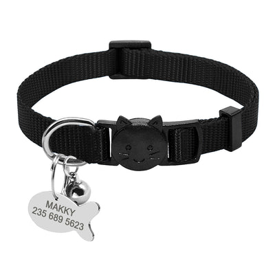 Collar de Seguridad Ajustable para Gatos con Cierre de Liberación Rápida y Placa de Identificación Personalizada - Image 20
