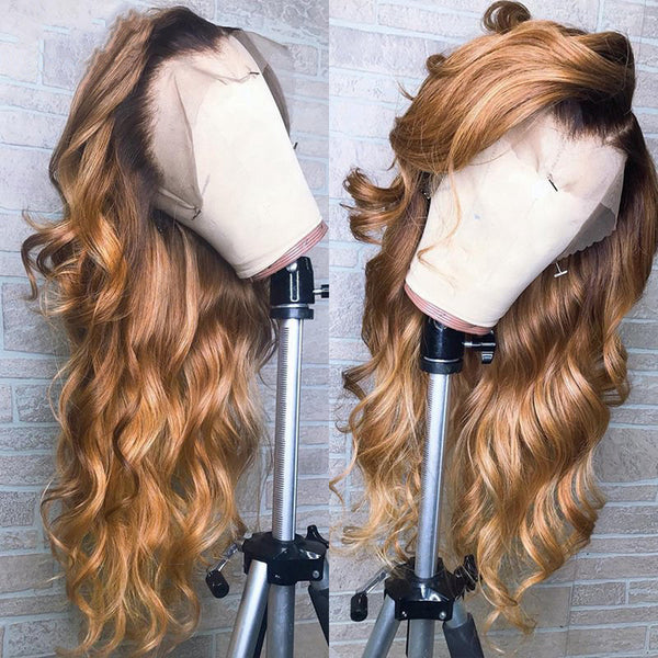 Pelucas Frontales de Encaje Ombre Cabello Humano Remy Coloreado