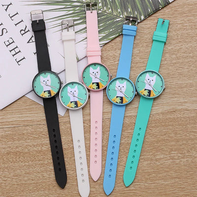 Reloj de Gato Blanco de Silicona para Mujer - Image 12