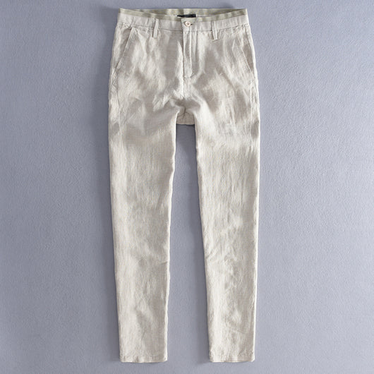 Pantalones Respirable de Algodón y Lino para Hombre - Image 8