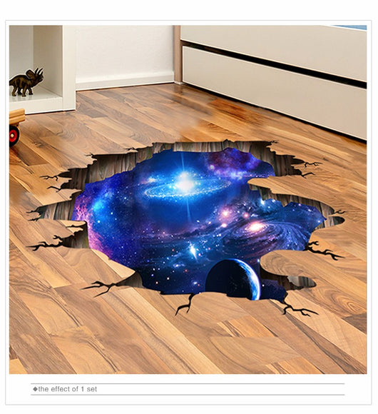 Adhesivos Murales 3D del Espacio: Planetas y Galaxia Cósmica - Image 3
