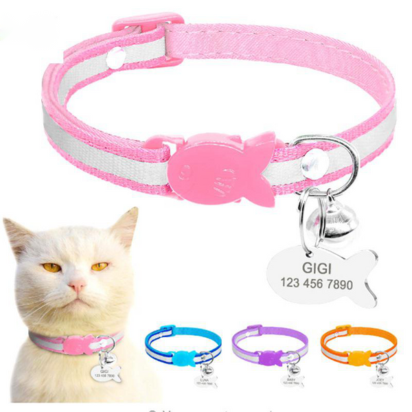 Collar Reflectante con Cascabel y Hebilla de Seguridad Ajustable